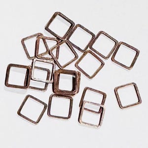 100 PCs Antiqued copper plated square links 8mm