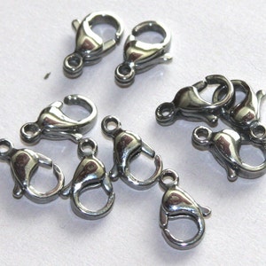 10 Pcs of Stainless Steel Lobster Clasps 11x6mm - Etsy