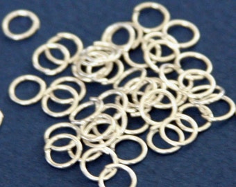 200 pcs  Silver plated Brass jumprings 4mm