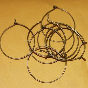 100 pcs of Antique brass hoop 25mm image 2