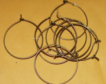 50 pcs of Antique brass hoop 25mm