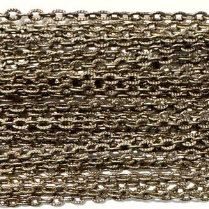 15 ft  Antiqued Brass finished texture cable chain 3X5mm- unsoldered