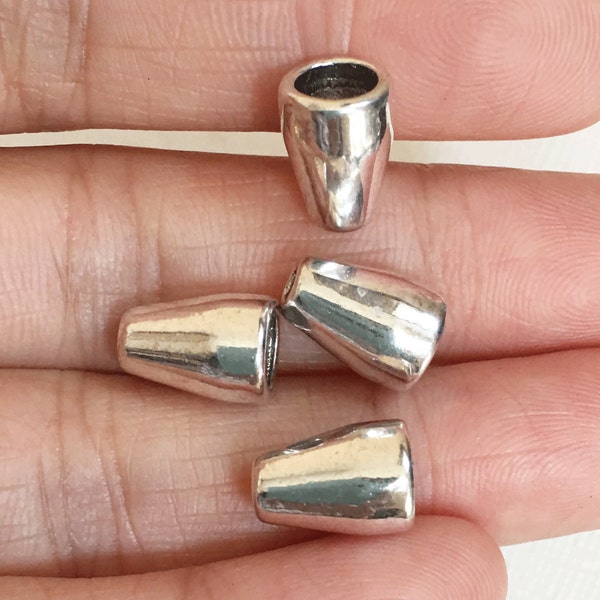 8 pcs  antique silver alloy smooth bead cone , antique silver bead cone 11x8mm