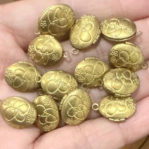 10 pcs of solid brass Oval Locket Pendant 11x16mm