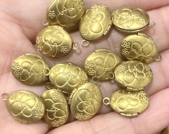10 pcs of solid brass Oval Locket Pendant 11x16mm