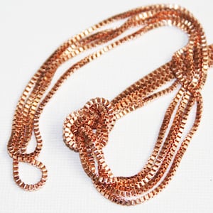 10ft  Rose gold  plated box  chain 2mm, beading chain