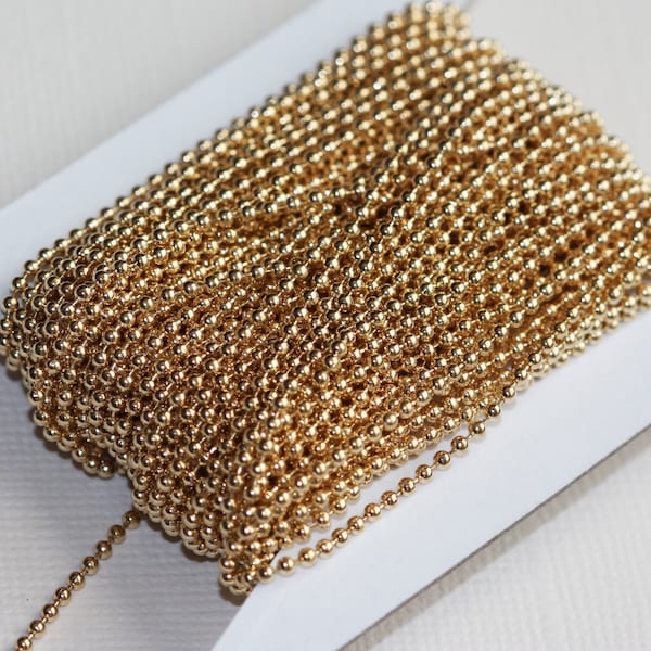 Ball Chain Gold Plated Etsy