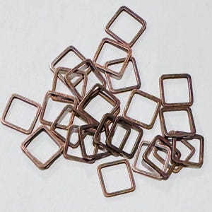 Bulk  500 PCs Antiqued copper plated square links 8mm