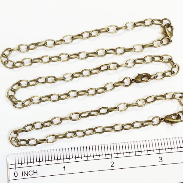 Bulk 20 pcs  antique brass steel bracelet with lobster clasp 8inch long, bulk finished bronze bracelet for charm bracelet