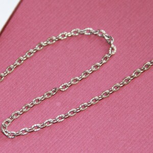 15 ft Antik silber texturierte Kabelkette 2 x 3 mm - ungelötet