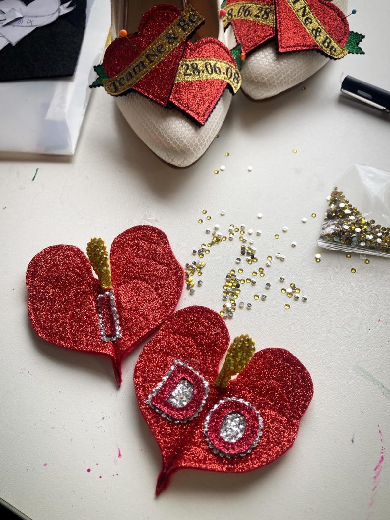 Bespoke Design Wedding Shoe Clips - Etsy Australia