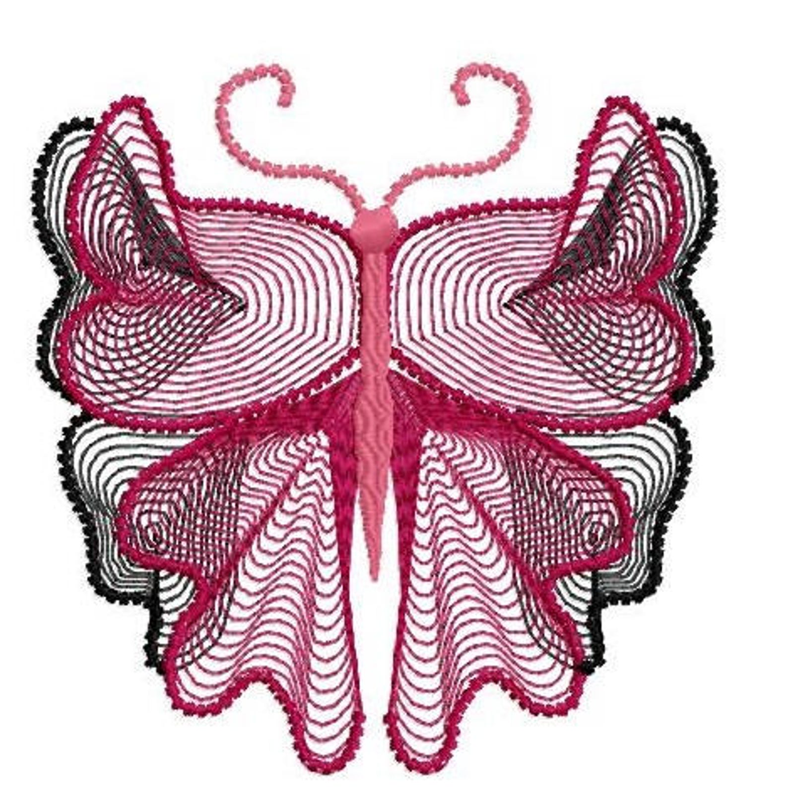Butterfly Machine Embroidery Design by Letzrock 3124 Etsy Australia