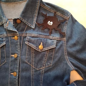 Blob with Eyes,  Embroidered,  Iron On Patch