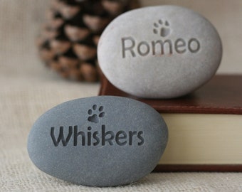 Personalized pet memorial stone - pet loss gift - pet memorial gift - mini to small size memorial stones