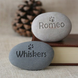 Personalized pet memorial stone pet loss gift pet memorial gift mini to small size memorial stones image 1