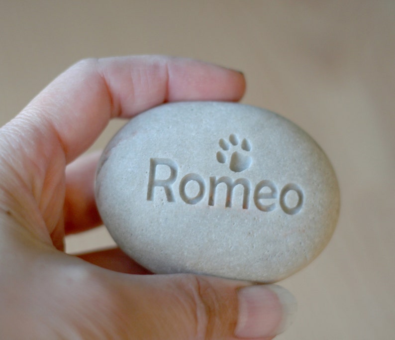 Personalized pet memorial stone pet loss gift pet memorial gift mini to small size memorial stones image 4