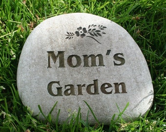 Piedras de jardín grabadas personalizadas: mensaje personalizado en piedras de río para exteriores o interiores.
