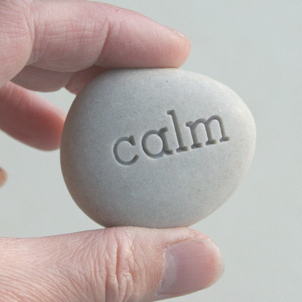 Mini pocket stones, comfort stones, worry stones, - personalized engraved smooth stones