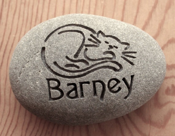 Cat Memorial Stone - Personalized Engraved Pet Memorial Stone