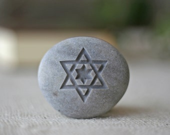 Star of David- engraved stone