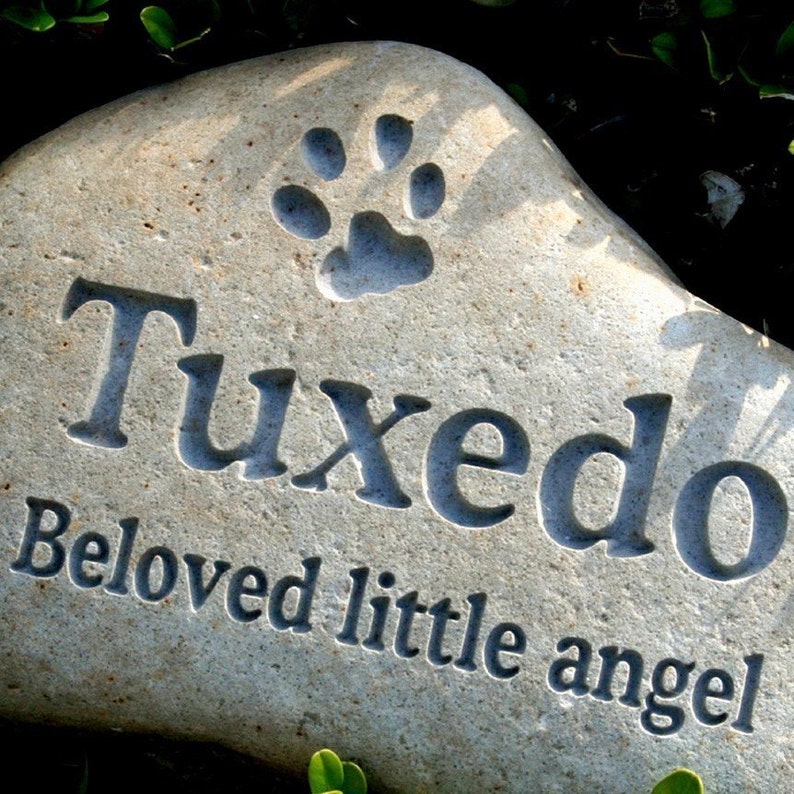Pet memorial stone Custom Engraved Pet loss gift