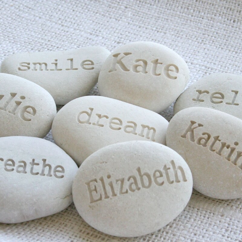 Engraved Stone Etsy