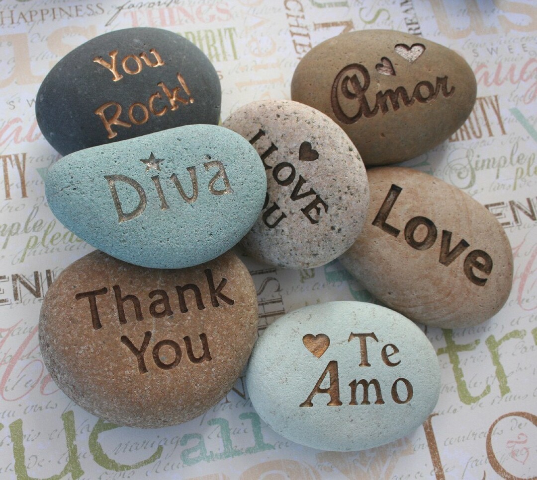 Custom Engraved Gifts - Personalized Your Message Stone by Sjengraving ...