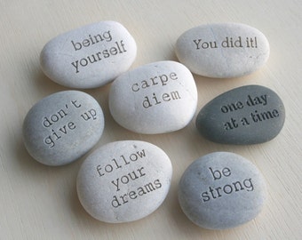 Message stones - Customized engraved gift