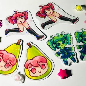 Silly Teto Holographic Stickers | SynthV/UTAU (2 in.)