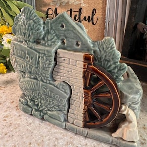 Vintage McCoy Pottery "Down By The Old Mill Stream" Planter, 1950s