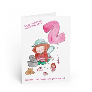 Two Year Old Girl Birthday Card For A 2 Year Old Girl Birthday Card For 2nd Birthday Greeting Card For A Girl Birthday Card Two Year Old