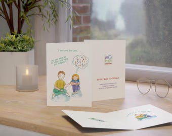 Tarjeta de felicitación «Estoy aquí para ti» para la salud mental de un ser querido. Tarjeta de felicitación para un familiar con ansiedad. Tarjeta para un amigo que se siente ansioso.