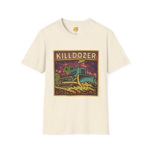 Koszulka retro z komiksem Killdozer: unisexowa koszulka z grafiką w stylu pop-art