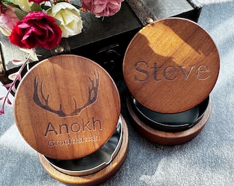 Gepersonaliseerde houten asbak met deksel, beste cadeau voor rokers, stalknecht cadeau, cadeau voor mannen, souvenirs bruiloft, cadeau vader