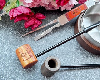 Personalized handmade wooden pipe, Groomsman Proposal, Birthday Gift for Him, Best man gift, The Perfect Gift for Smokers