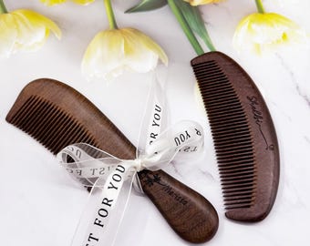 Personalized handmade  comb, Bridesmaid Gift, Wedding Comb, Custom Hair Comb Gift, Engraved Wood Comb, Bridesmaid Proposal, Gift for Women