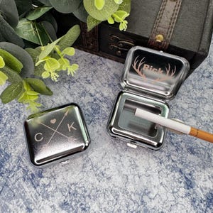 Ceniceros de hombre personalizados, ceniceros de exterior personalizados, regalo para él, elección de papá, regalo para padrinos de boda/padrinos de boda, mini cenicero de bolsillo