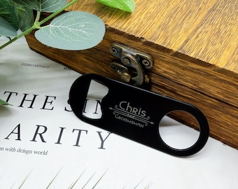 Personalized metal bottle opener, men's stainless steel bottle opener - Father's Day gift, beer enthusiast gift, wedding gift, groomsmangift