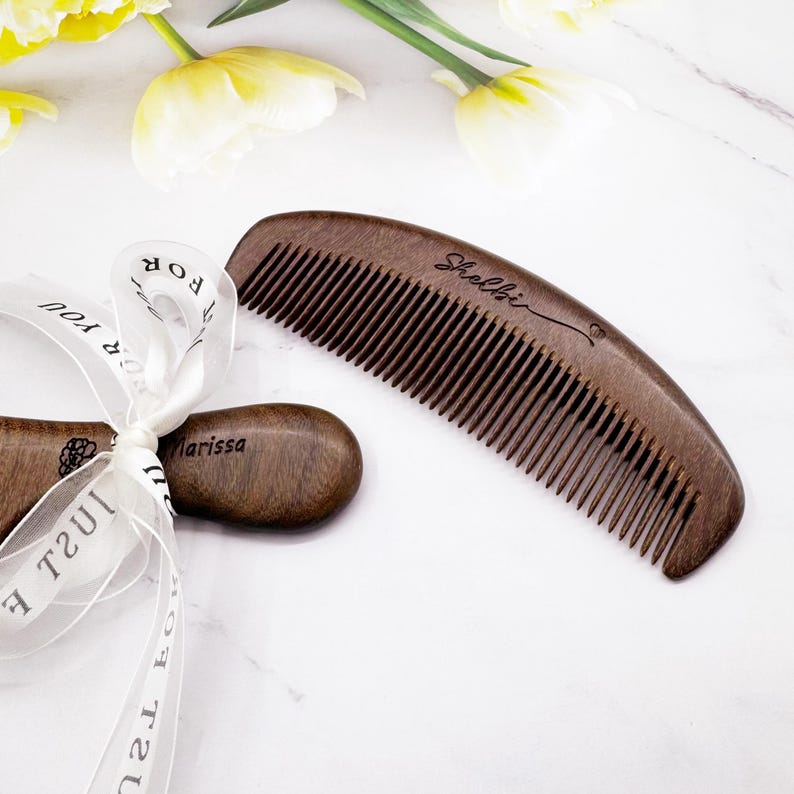 Custom Comb Set Personalized Handmade Comb, Bridesmaid Gift, Wedding Comb, Custom Hair ...