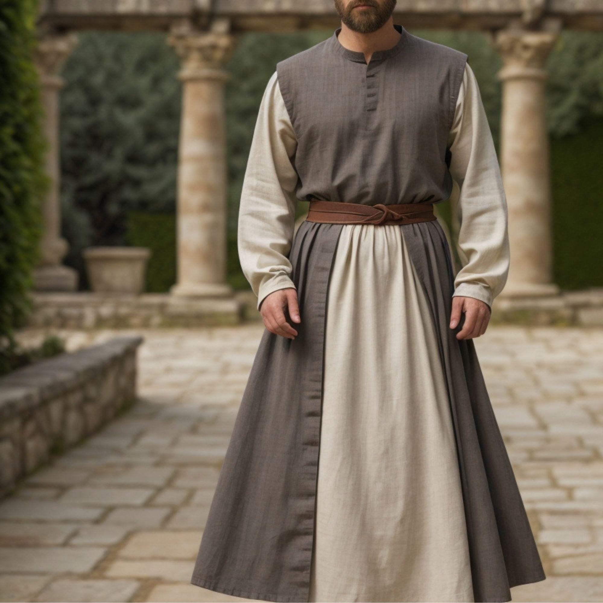Spartan Medieval Men's Robe | Renaissance Noble Tunic | Historical ...