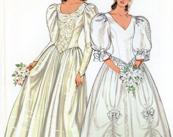 Robe de mariée style princesse Diana, motifs vintage des années 90, choix en U