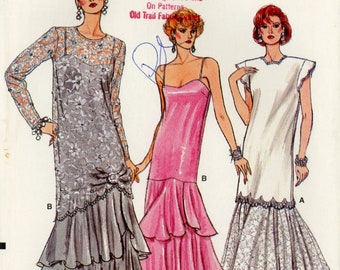 vintage Vogue 9782, robe tunique en dentelle, mère de la mariée, fête (tailles 8-18)
