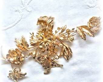 DIY Gold Flower Headpieces For Bride, Bridesmaids, Proms, Parties