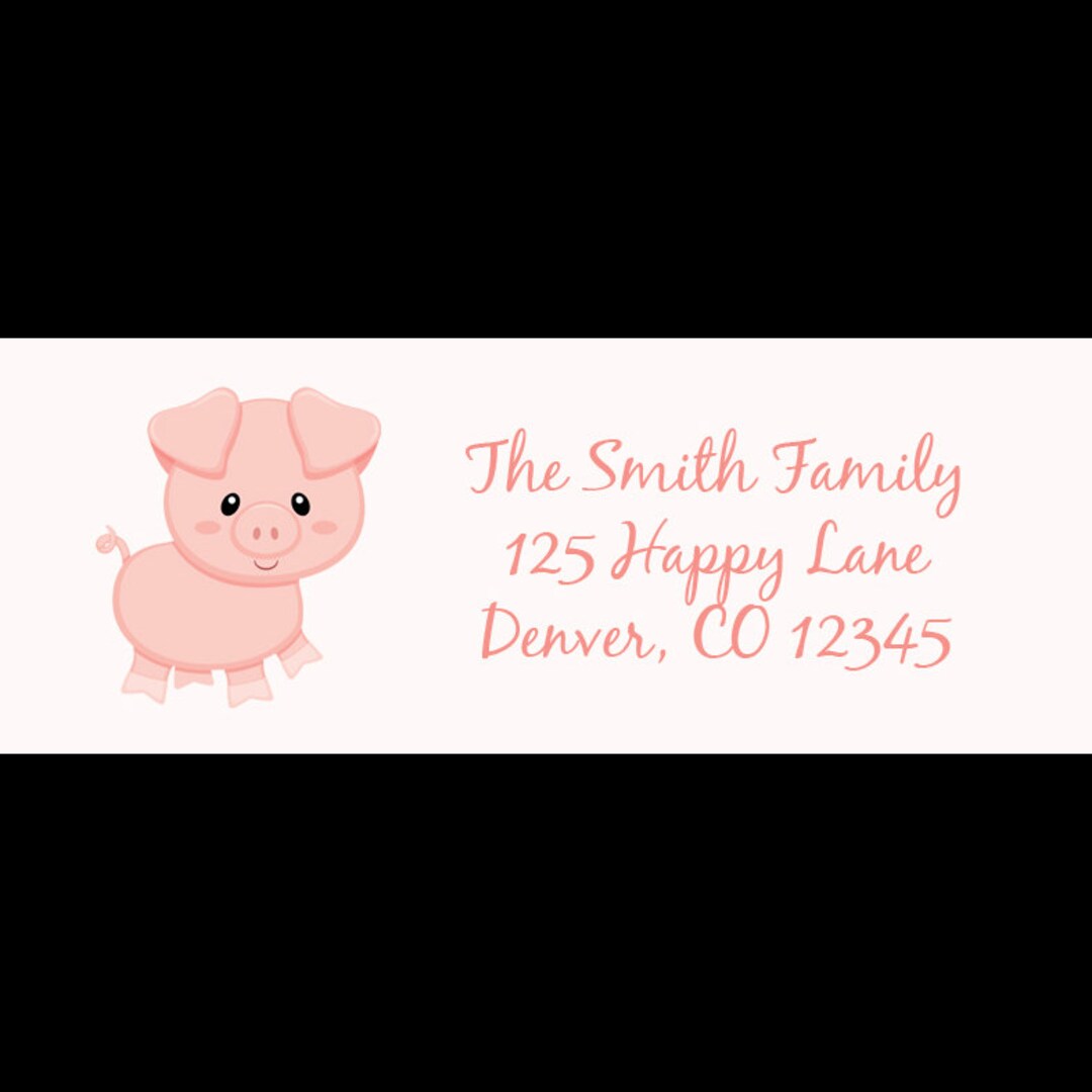 30 Personalized Return Address Labels PRINTED and Shipped to You Pink