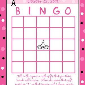24 personnalisé des cartes de Bingo douche nuptiale - PARIS Style