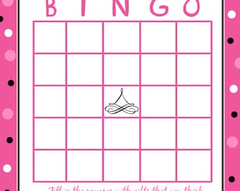 24 Personalized Bridal Shower Bingo Cards - PARIS Style