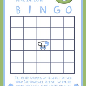 24 personalizado bebé ducha tarjetas de BINGO - Sweet Pea Baby Shower - azul - otros colores disponibles