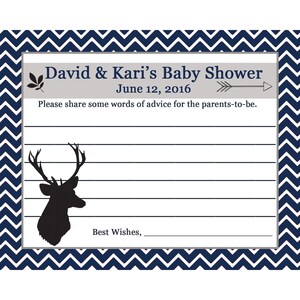 24 personalizado bebé ducha consejos tarjetas - ciervo bebé ducha - ciervo - vida silvestre Baby Shower - despedida de soltera bosque Baby Shower