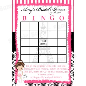 24 personalizado nupcial ducha Bingo tarjetas Paris diseño - Bingo despedida de soltera de Paris - París boda - ducha parisino