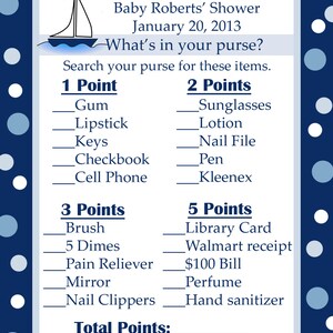24 jeu de douche de bébé cartes ce qui est dans votre sac à main jeu Ohé c' est un garçon !  Conception